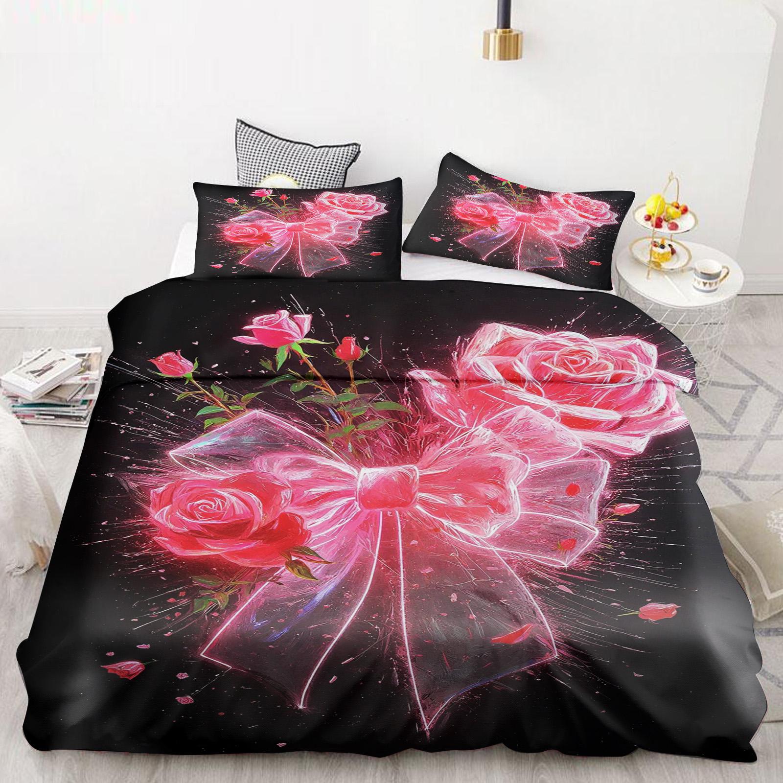 

Комплект пододеяльника с бантом, одеяло, постельное белье, 3D детский постельный комплект из 3 предметов, 1 пододеяльник, размер кинг 90X200CM