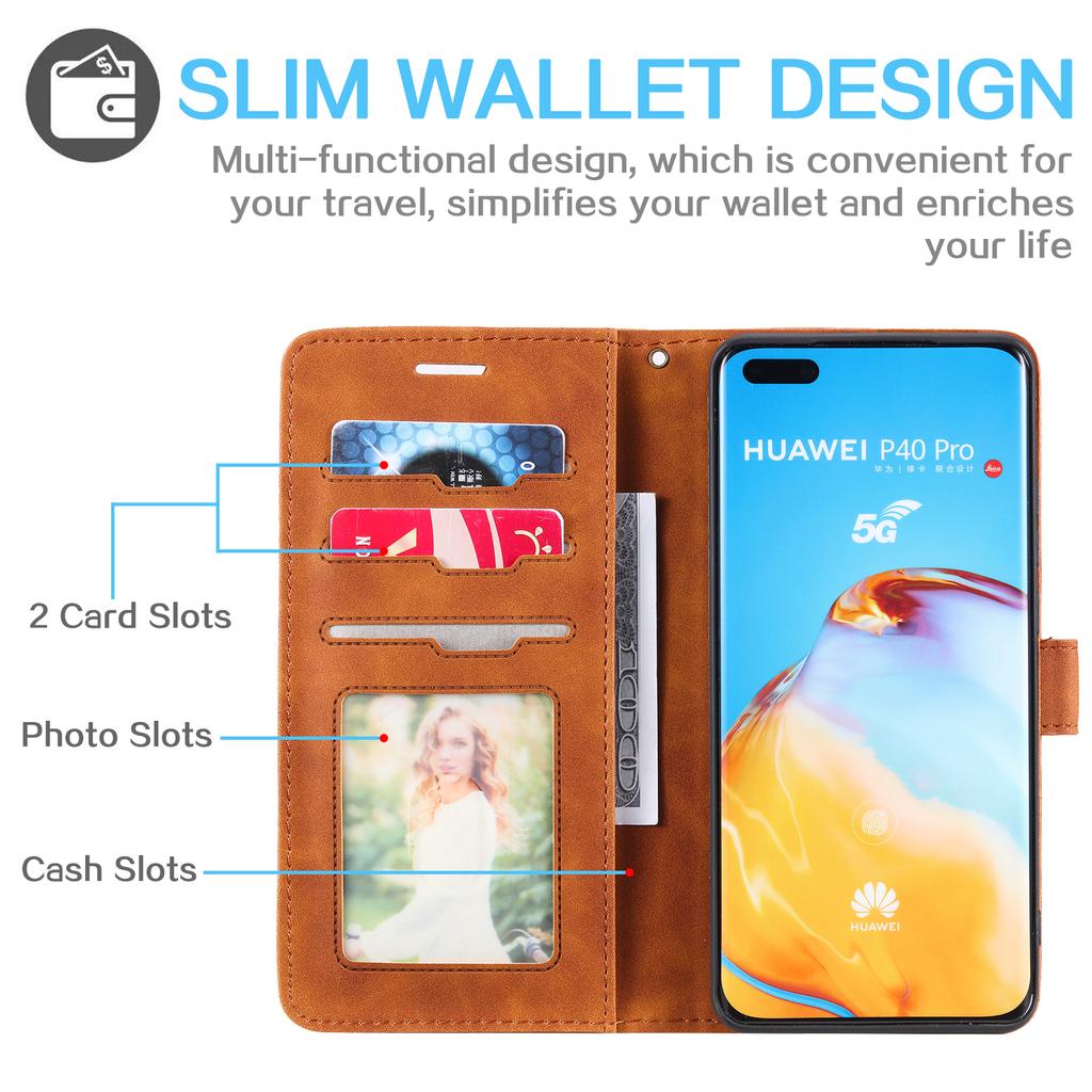 Anti-theft RFID Blocking Wallet Card Holder Card Slot Foldable Phone Case iPhone Cover Holder Flip Cover Mobile Phone Case