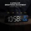Charging Version Large Screen LED Digital Music Wall Clock Weekday Sleeping Table Clock 2 Alarm Clock Intelligent Voice Control Dimming