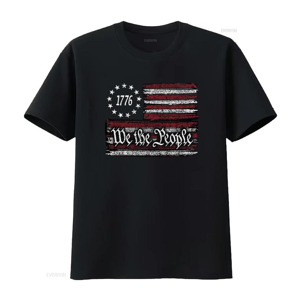 Distressed American Flag 1776 We the People T-Shirt