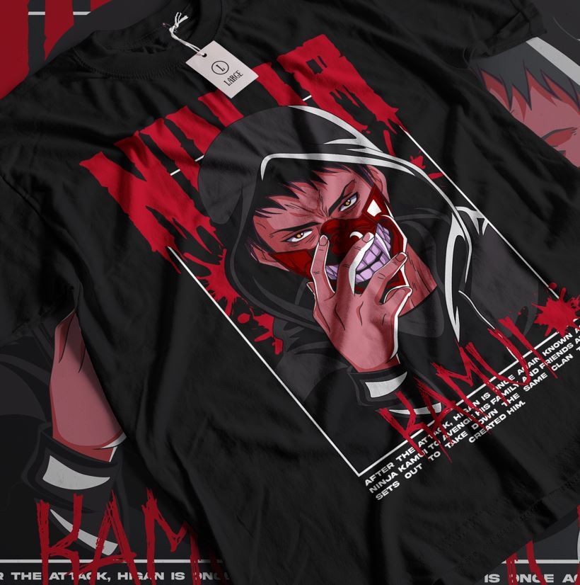 

ninja kamui T-Shirt Ninja Scroll Jubei Kibagami Retro Anime Manga Waifu Shirt 2XL