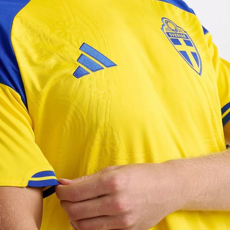 Adidas Sweden 26 Home Jersey Yellow Men Tops JM5814