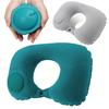 Drücken Sie auf aufblasbares Kissen zur Nackenentspannung Reise U-förmiges Kissen Faltbar und tragbar mit auslaufsicherer Vorrichtung Gewöhnliches U-förmiges