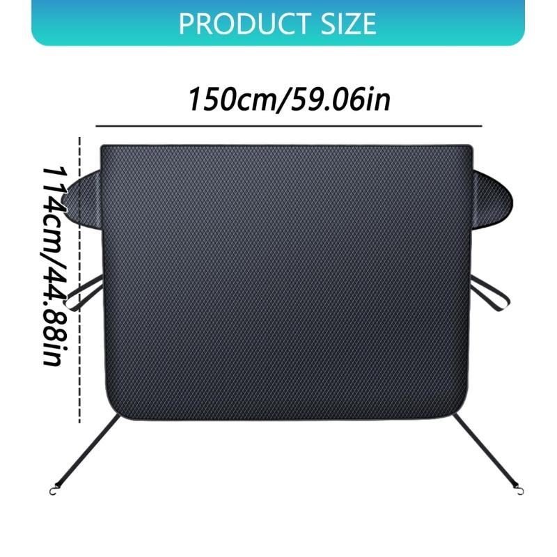 Front Windshield Protective Layer Strong Cloth Cover Extended Use Car Windshield Covers for Cold Climate & Sun Defense