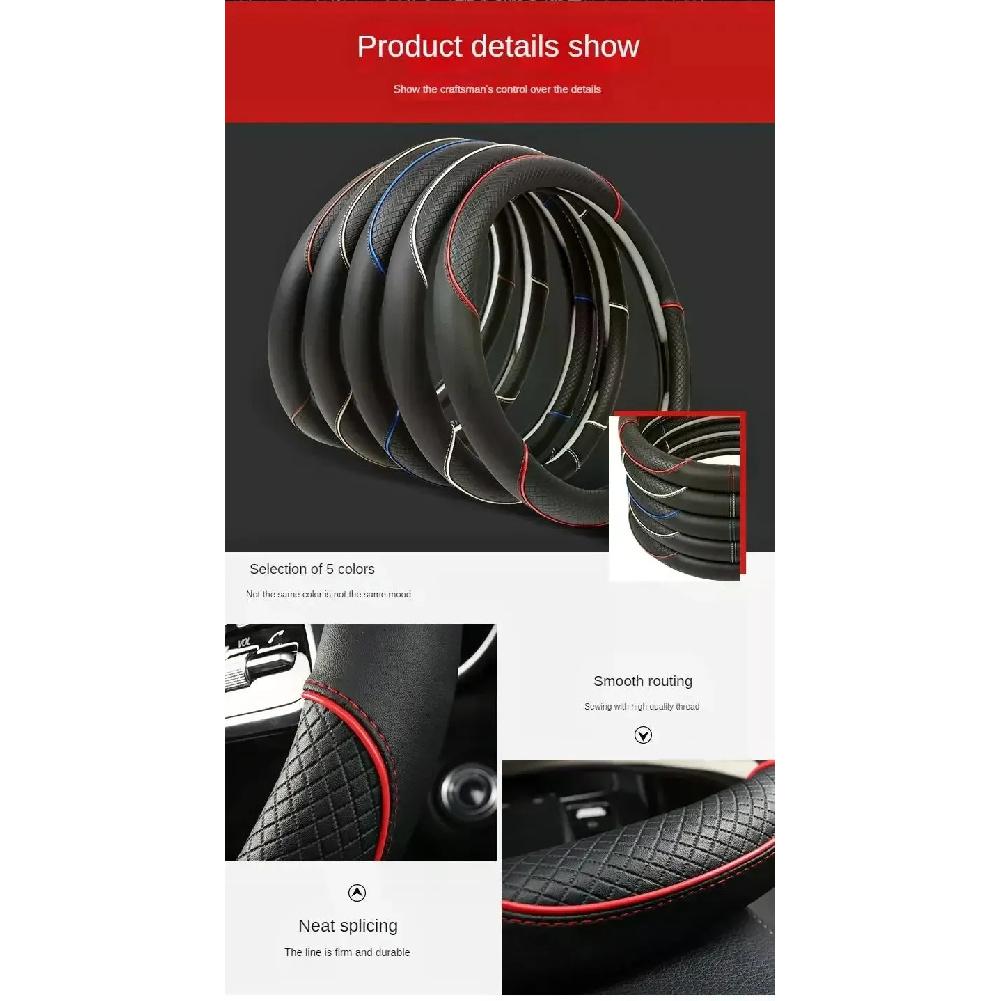 Car Steering-Wheels Cover 38cm 15" Leather for Chevrolet Cruze Malibu Sail Spark Captiva Equinox Trax/Tracker AVEO Lova RV