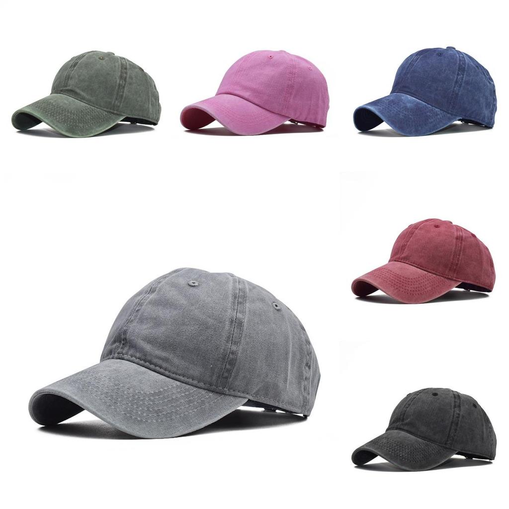 Adult Adjustable Pure Cotton Baseball Cap European Style Satin Weaving Denim Cap