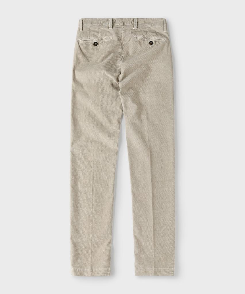 PANICALE Beige Slim Fit Cotton Twill Pants