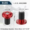 TUCKBOLD Motorcycle Handlebar End Plugs Aluminum Alloy 7/8" 22mm 32mm OD Fashionable | Front Handlebar Grip Cap Gear Balance Plugs Red 2pcs