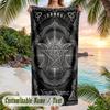 Witchcraft Theme Beach Towel Personalized Custom Name & Text Soft Quick Dry Beach Towel for Swimming Travel