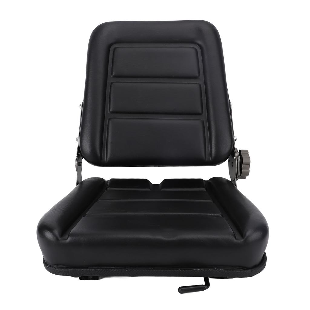 Forklift Seat PU Leather Comfortable Seat Universal for Tractor Tricycle Agricultural Mechanical Vehicle Hand Twist