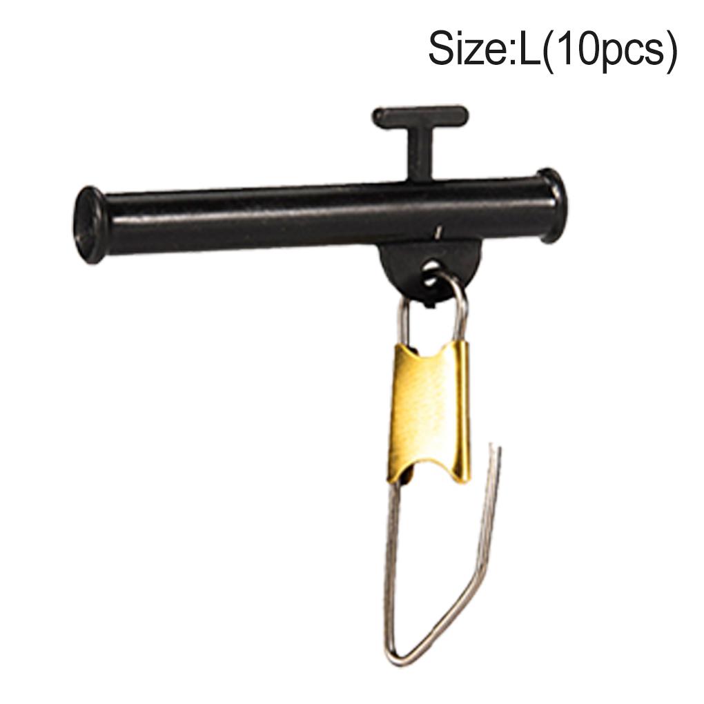 10 Pack Fishing Snap String Hook Anti-Winding Fish Release Clip Head Heavy-Duty Hooks Bracket Outdoor Equipment