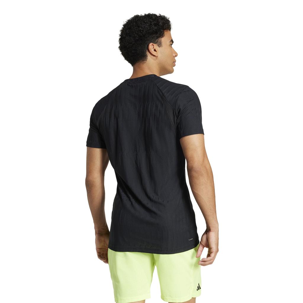 Adidas Short Sleeve Tennis Freelift Black Size L Men's S/S T-Shirt, KWH35, (JF8459),