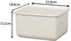 Takagi Metal Geruchsresistenter Einmachbehälter, Rechteckig, Emaille, 4,0L, HSP-KM