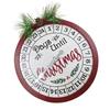 Round Wooden Christmas Advent Calendar Wooden Advent Calendar Decor Signs Decoration Tool With Galvanized Hands For Bedroom Work