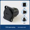 Type-D USB Wall Socket Mount: Dual Port Solderless Pass-through Adapter