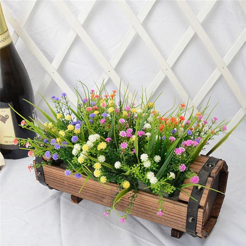 M-Modern-Wood Flower Pots Wedding Decoration Carbonized Antiseptic Wood Flower Boxes Balcony Succulents Wooden Flower Pots