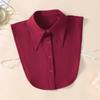 Damen Verschlüsselter Chiffon Langer Spitzkragen Falscher Kragen Professionell Lässig Dekoration Kragen Weiß Rot Schwarz Dreiteiliges Set