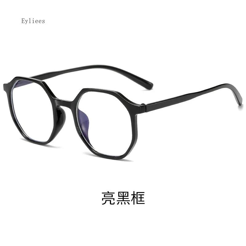 Luxurious Glasses Oversized Anti Blue Light Glass Transparent Frame Anti Radiation Office Vintage Clear Len Round Frame Goggles