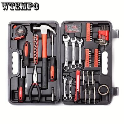 Conjunto de ferramentas automotivas e domésticas de 149 peças - perfeito para entusiastas de carros e reparos domésticos DIY, kit abrangente para garagem, oficina e uso doméstico