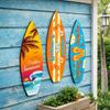Retro Beach Surfboard Decor Colorful Surfboard Ornaments Surfboard Wall Decor  Outdoor Wall Art