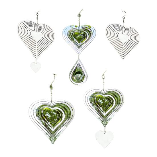 Stainless Steel Reflective Wind Spinners Outdoor Garden Decor Sparkly Wind Chime Yard Patio