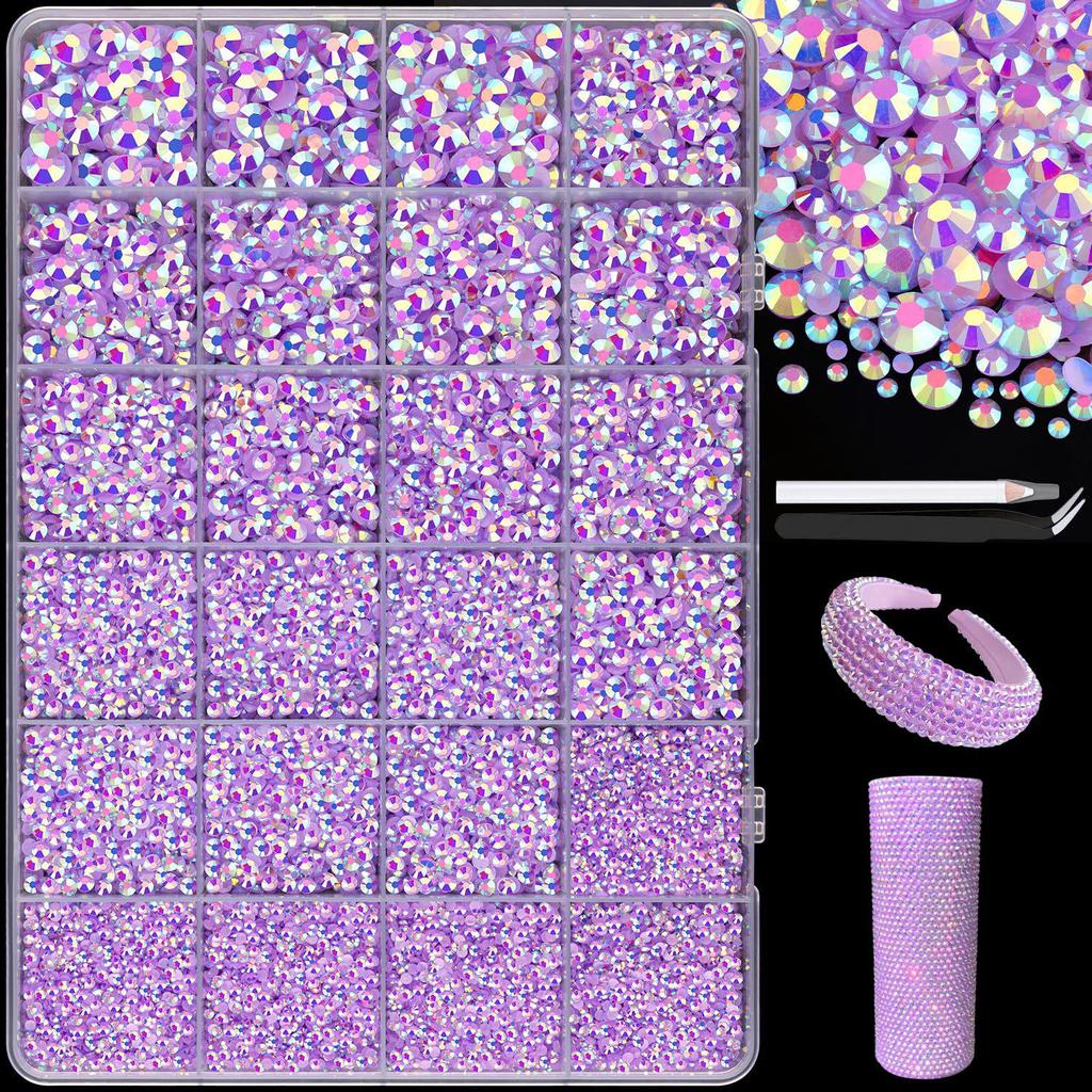 Hot Sale AB Color Flat-Bottom Jelly Rhinestones for DIY Clothing, Mugs, Nail Art, and Phones - 3/4/5mm