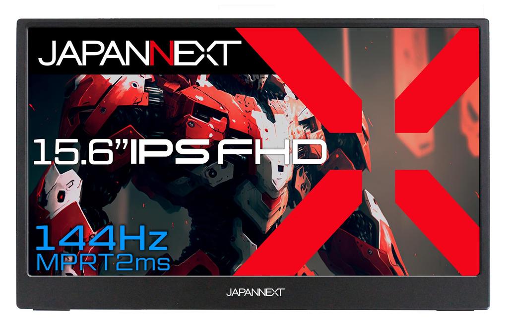 JAPANNEXT Mobile IPS Full HD 1920x1080 Resolution PC 15.6-inch Monitor, Panel, (Type C, Compatible, Built-in Speakers, 100% sRGB, Matte)