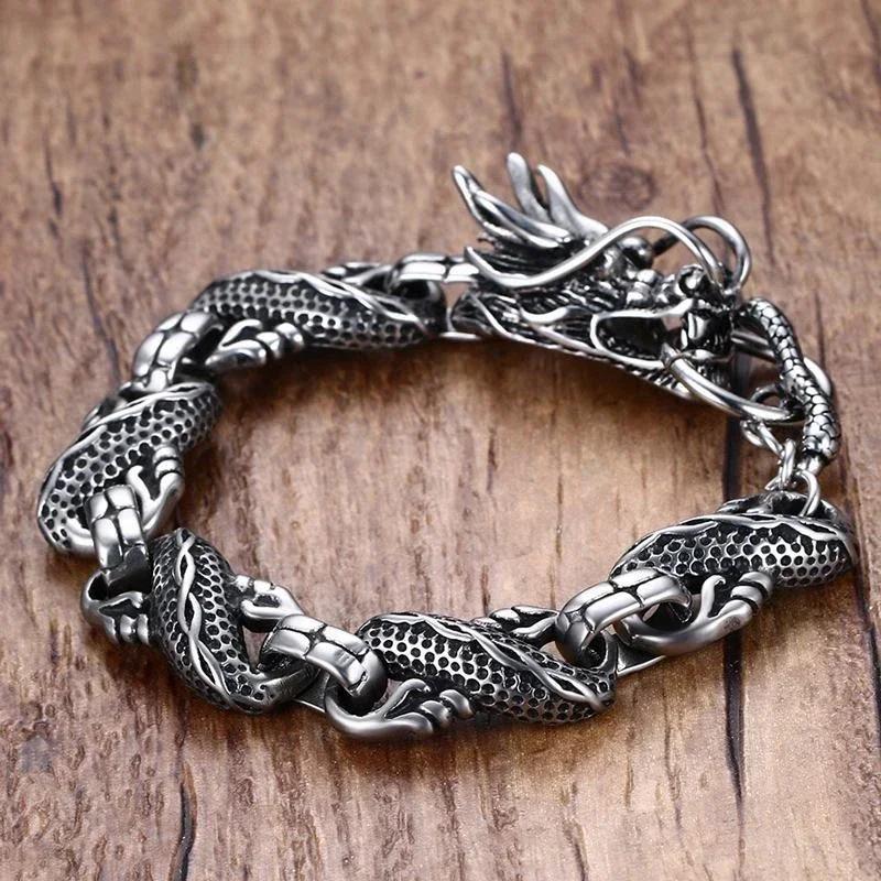 Schädel Perlenarmband Herren Dominant Retro Punk Trend Armband Gothic Hip Hop Rock Motorrad Fahren Schmuck Geschenk