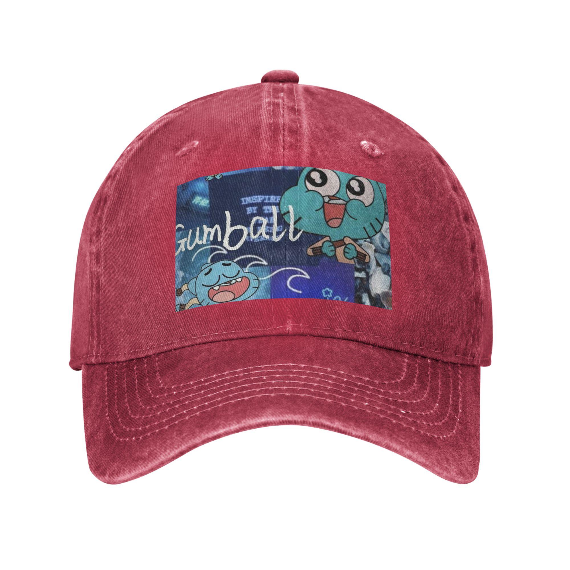 Gumball Watterson The Amazing World Of Gumball Anime Baseball Caps Denim Fabric Hats Casquette Streetwear Baseball Cowboy Hat One Size