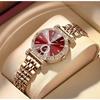 CRRJU Brand Luxury Fashion Original Ladies Watch Waterproof Ladies Watch Stainless Steel Diamond Watch Gift