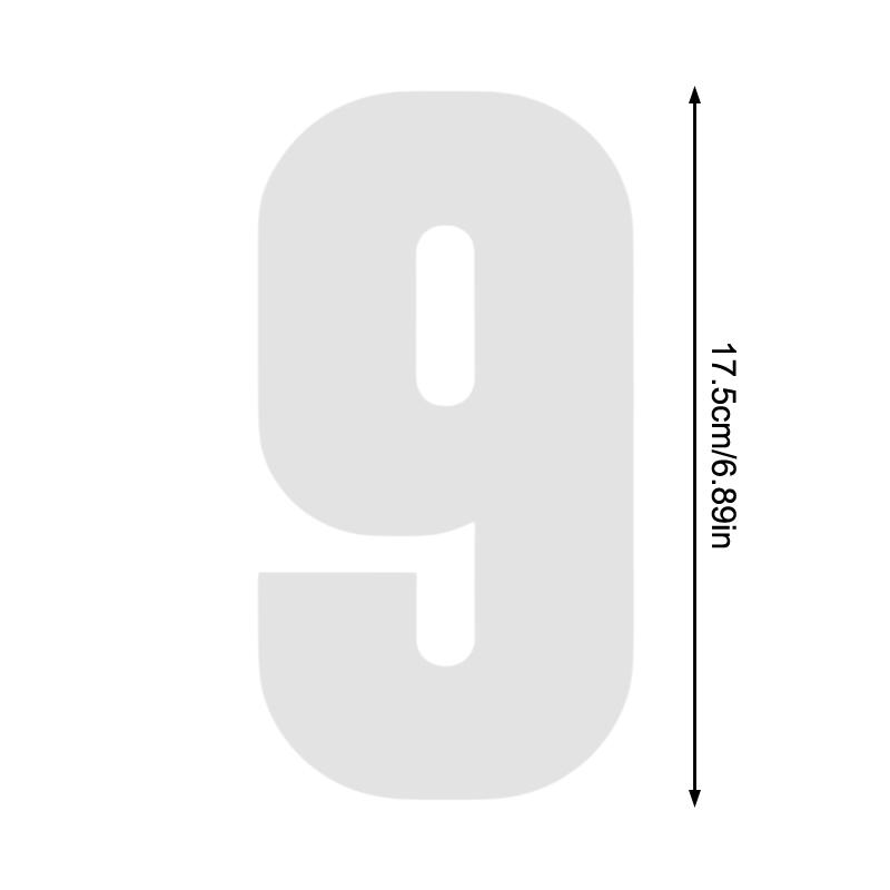 Reflective Trash Can Labels Wheelie Bin Number Sticker Self-Adhesive Weatherproof Outdoor Mailbox House Numbers Decal