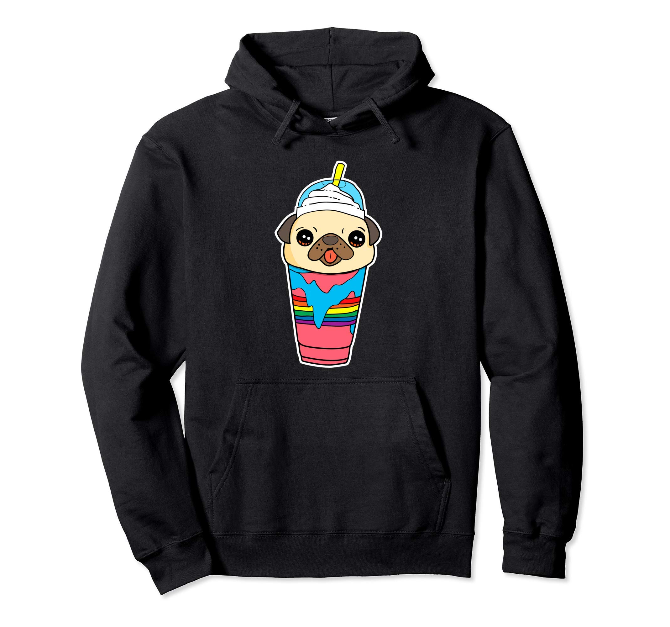 

Cute & Funny Pug Puppy Dog In Smoothie Drink Hoodie