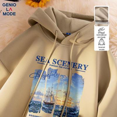 GENIOLAMODE Herren Herbst Casual Kapuzenpullover