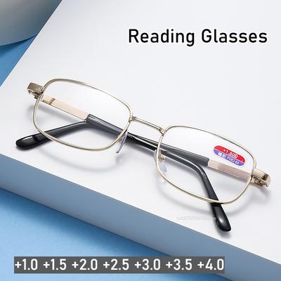 Hochwertige Lesebrille Herren Damen Quadratischer Rahmen Alterssichtige Brille Kratzfest Dioptrienbrille +1.0 +1.5 Bis 3.5 +4.0