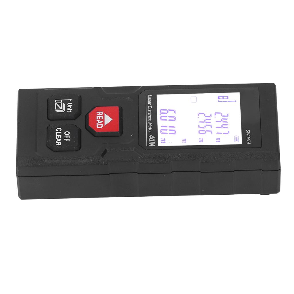 Laser Distance Meter Millimeter Level Accuracy 40m Range Red Light Handheld Portable Laser Distance Measurement Tool