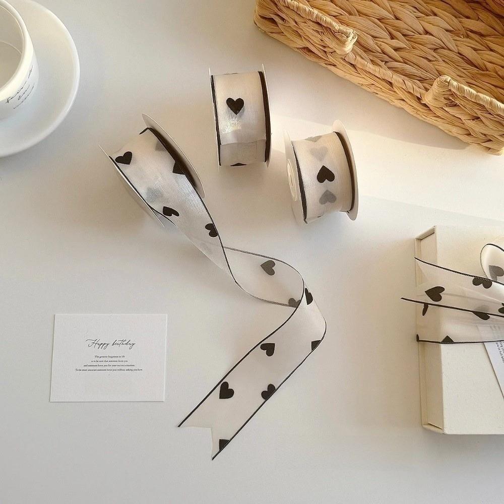 Polyester Love Printed Ribbon 10 Yard Soft Silk Ribbon Retro Elegant DlY Ribbon DIY Making