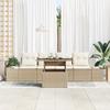 VidaXL Ensemble de canapé de jardin 5 pièces beige avec coussins 3349087