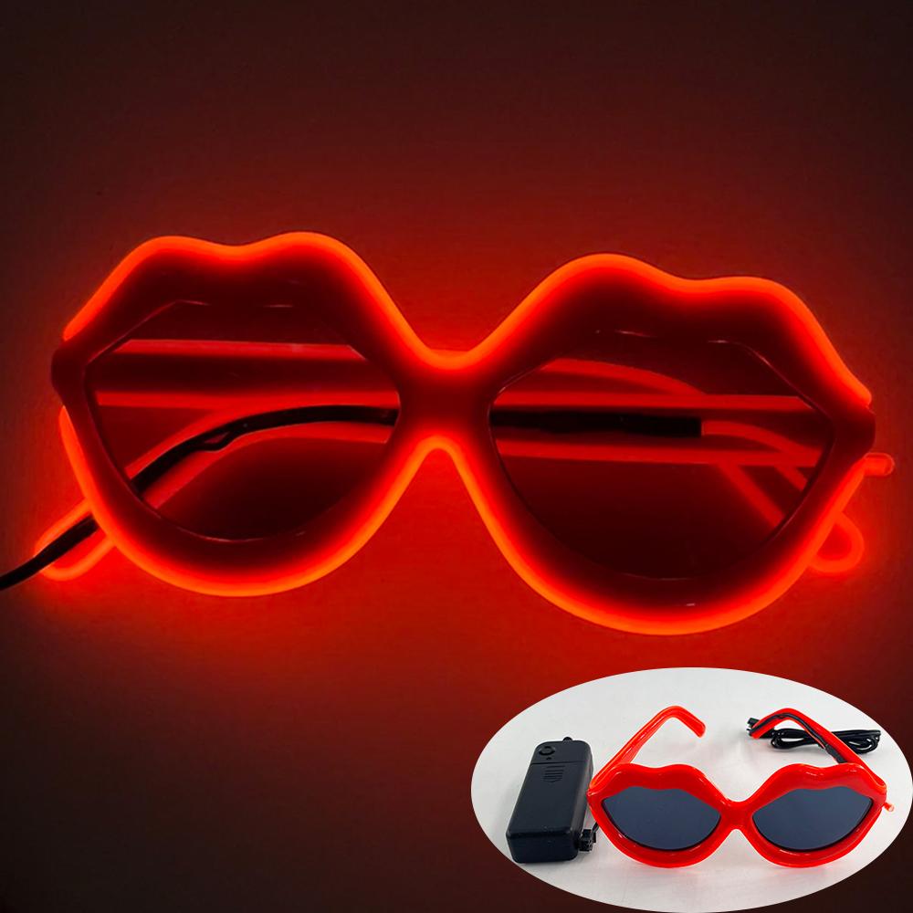 Lunettes Fluorescentes Lumineuses Fournitures de Fête Lumineuses Lunettes LED Steampunk Avec Lumières Lunettes Néon Clignotantes Accessoires de Club