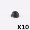 US Soviet British Soldier Figures Helmet M1ssh40 M3 Beret Military Accessories Building Blocks Toys For Children J004