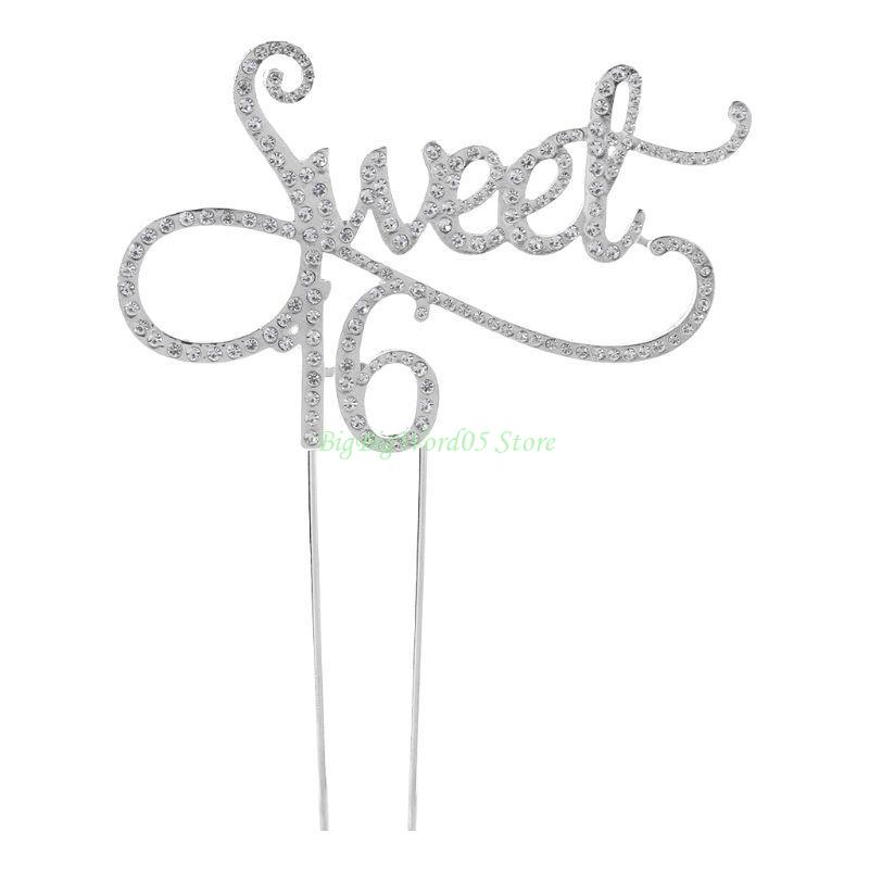 24TE Kuchen 16. Geburtstagsparty-Themen Mit für Strassstein-Dekoration A