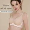 Seamless Underwear Women's Gathered Thin Cup Bra Without Underwire, Comfortable for Young Students