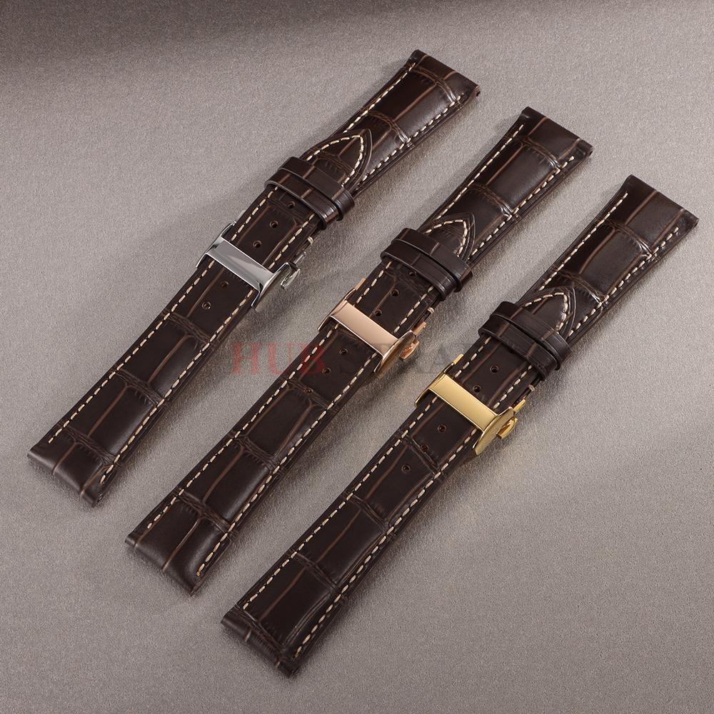 Watchband 18mm 19mm 20mm 21mm 22mm Men Women Cowhide Strap for Longines Butterfly Clasp Universal Watch Band Watch Accessories