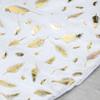35 Inch Christmas Tree Skirt Gold Sequin Feather Snowflake Pattern White Faux Fur Tree Skirt Fluffy Plush Tree Base Mat for Holiday Home Decor