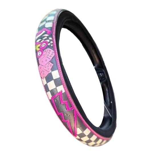 

Steering Wheel Cover Retro Western Cowboy Car Steering Wheel Cover 14.5-15 Embossed Faux