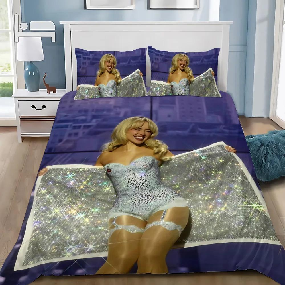 Sabrina CarpenterS Duvet Cover Pillowcase Bedding Set Adult Boy Girl Bedroom Decoration Children Gift Single Double Large Size