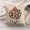 Brown Leopard Print Design Cushion Cover Short Plush DoubleSided Printing Home Machine Washable in Warm Winter Pillow Cover