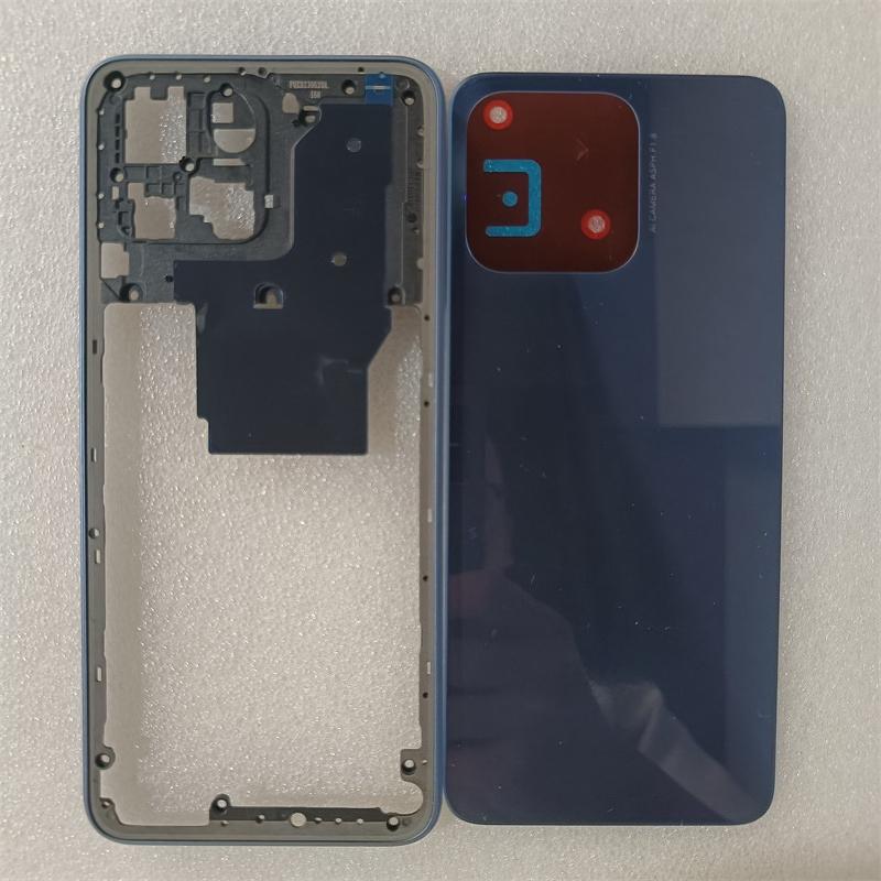 Full Housing Middle Frame+Battery Cover Rear Door Housing with Camera Lens for Honor X6 VNE-LX2 VNE-LX3