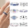 925 Silver Woman Ring 6-9 Size Original Ring Geometric Cubic Zircon Heart Wedding Jewelry