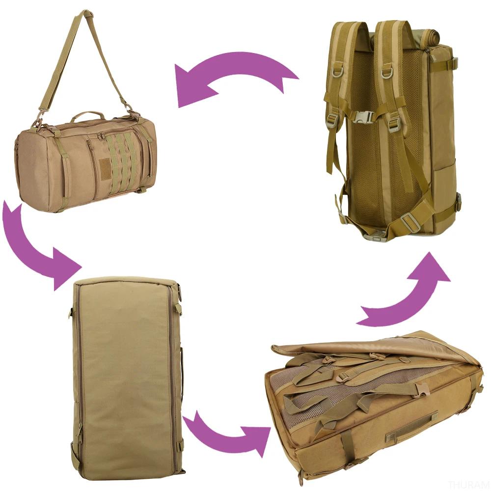 1000D Nylon Waterproof Outdoor Sturdy Tactical Backpack -Trekking,Fishing,Hunting, Camping 3in1 Bags