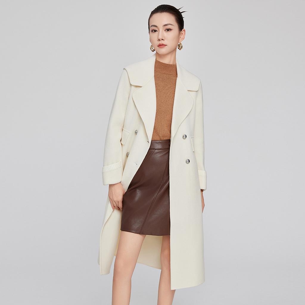 Sheep Wool Coat: Elegant Winter Temperament, Versatile for Commuting, Double-sided Woolen Women's Coat
